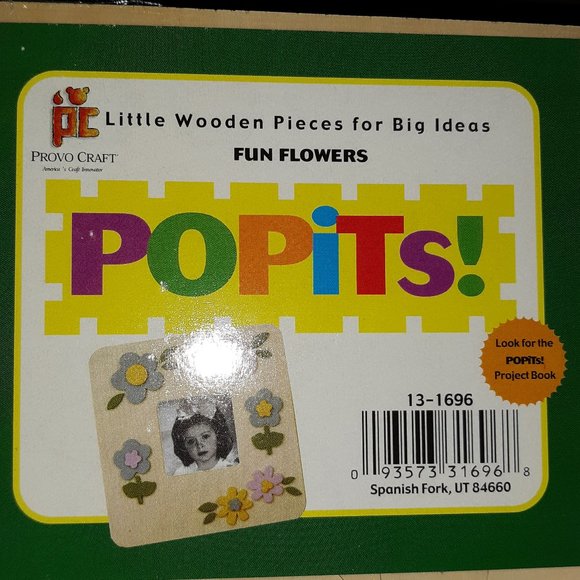 New Popits! Fun Flowers Wooden Flower Pieces - Picture 2 of 2
